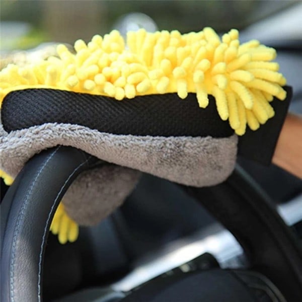 Vandtæt bil vask mikrofiber chenille handsker tykke bil rengøring mitt voks detaljer børste