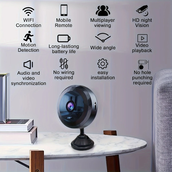 Trådlös A11 Kamera Mini WiFi Monitoring 1080P HD Video Säkerhet Kamera