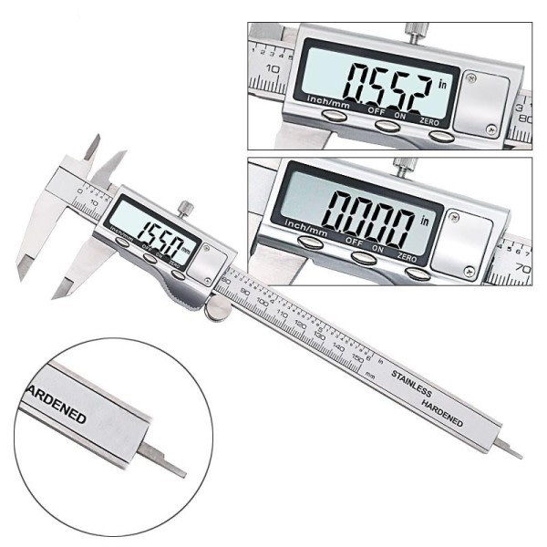 0-150 mm/6" Metall hölje Digital CALIPER VERNIER ok MÄTARE MIKROMETER