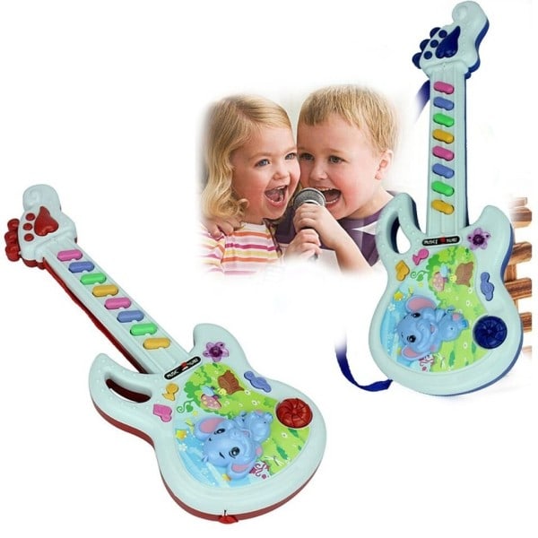 Elektrisk gitarr leksak musikal lek barn pojke flicka småbarn lärande utveckling elektron leksak