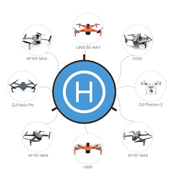 Best kvalitet Drone Quadcopters Tilbehør Universal 55cm 75cm Fellbar Landing Pad RC Dron Mat Quadcopter Parkering Forkle Forkle Pad