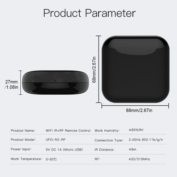 Universal Remote Controller RF Appliances Appliances Tuya Smart Life App Voice Control via Alexa Google Home