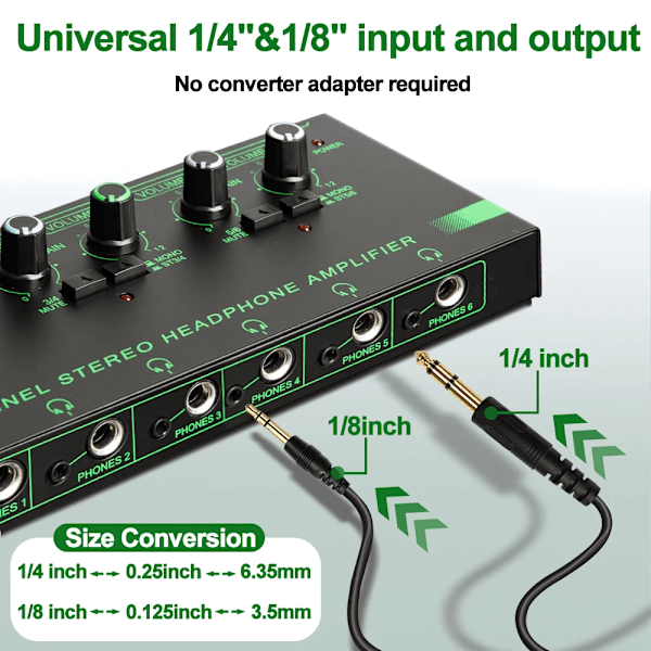 Mini Kuulokkeet Vahvistin Depusheng Uusi 4/6Kanavia Ultrakompakti Stereo Audio Vahvistin Virta sovitin 10MHz Kuuloke Vahvistin