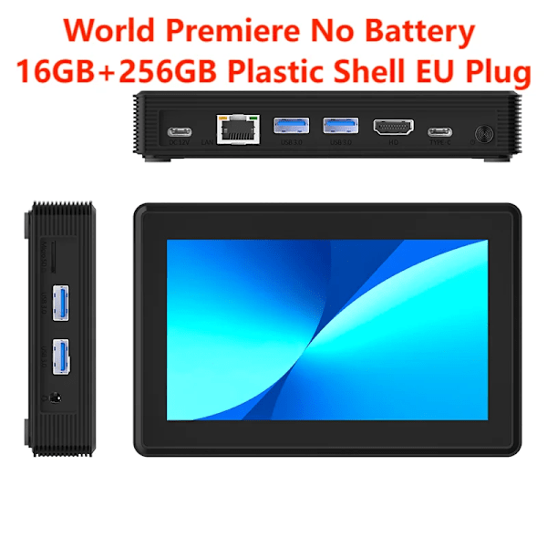 Mini PC Windows 11 WiFi5 BT5.0 16GB 512GB Touch Screen Tablet