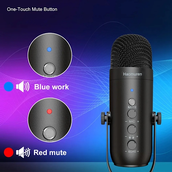 Professionell USB Streaming Podcast PC Mikrofon Studio Kardioid Kondensator Mic Kit med Bom Arm För Inspelning Twitch YouTube