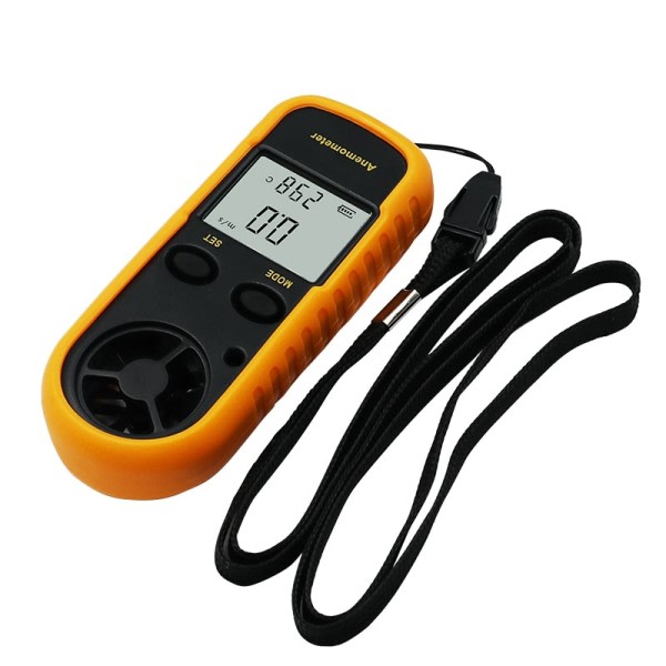 Digital Anemometer 0-30m/s Vind Speed Meter -10 ~ 45C Temperatur Tester Anemometer med LCD Bakgrundsbelysning Display