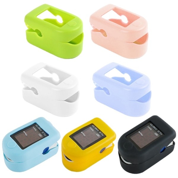 1st gummi skydd silikon fodral skydd skydd för finger puls oximeter färger slumpmässigt