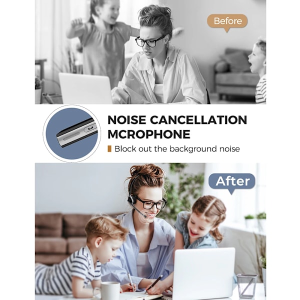 2 pak Mpow M5 Bluetooth V5.0 Headset Trådløs Lastbil Chauffør Hovedtelefoner Håndfri Opkald Headset