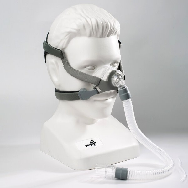 Näsmask Senaste Ergonomisk Snarkning Mask med Huvudbonad Lämplig för CPAP APAP BiPAP Maskin