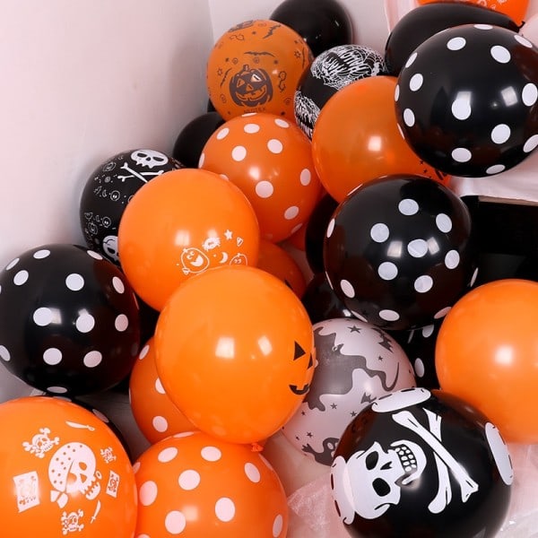 50 ballonger 12 tommer halloween ballonger kreativ gresskar edderkopp latex oppblåsbar ballong leker