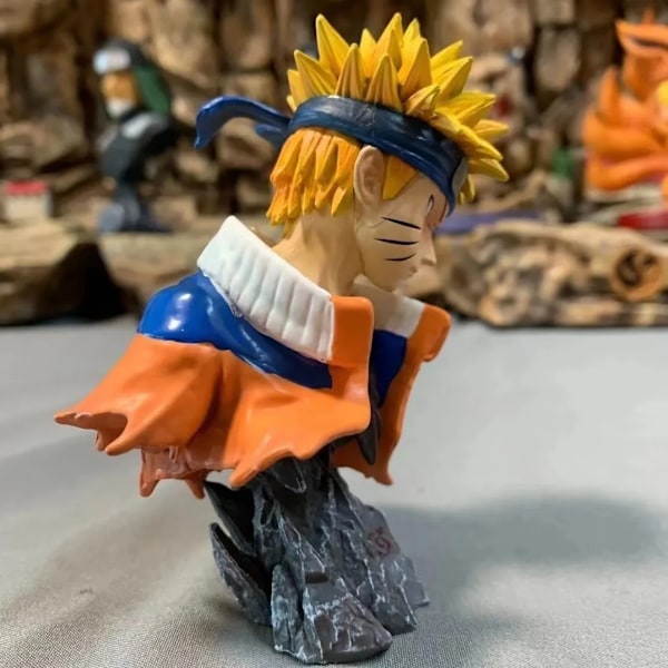 Anime Mini Naruto Uzumaki Naruto Barndom Byst Staty Anime Action Figur Staty Action Figur