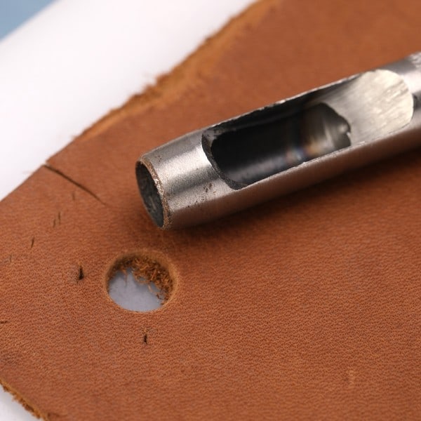 15 bitar Bärbart Läder Hål Punch DIY Handgjorda Puncher Verktyg