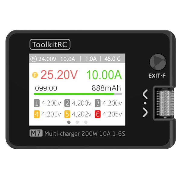 200W 10A DC Balanse lader Utlader for 1-6S Lipo Batteri Med Spenning Servo Checker