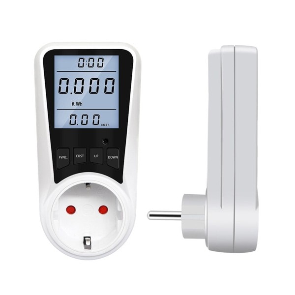 AC Digital Wattmätare  Ström Mätare LCD Energi Mätare Ström Monitor EU Plug Socket