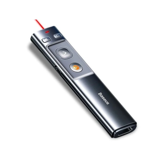 Wireless Presenter Pen 2,4Ghz USB C Adapter Handheld Remote Control Pointer Röd Penna