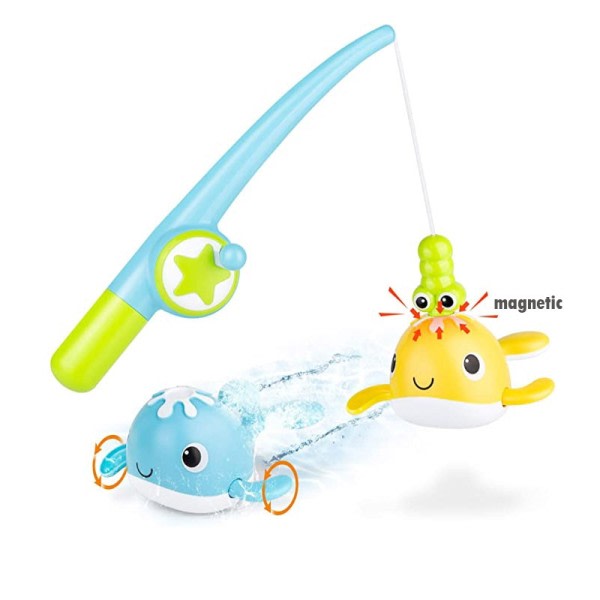 Bade legetøj fiskeri spil magnetisk pool sjov tid badekar legetøj til småbørn