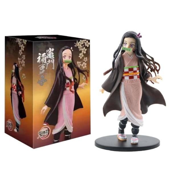 Anime Demon Slayer Figuuri Kamado Tanjirou Nezuko Action Figuurit PVC Malli lelut Zenitsu Figuuri Inosuke Kimetsu No Yaiba Figura