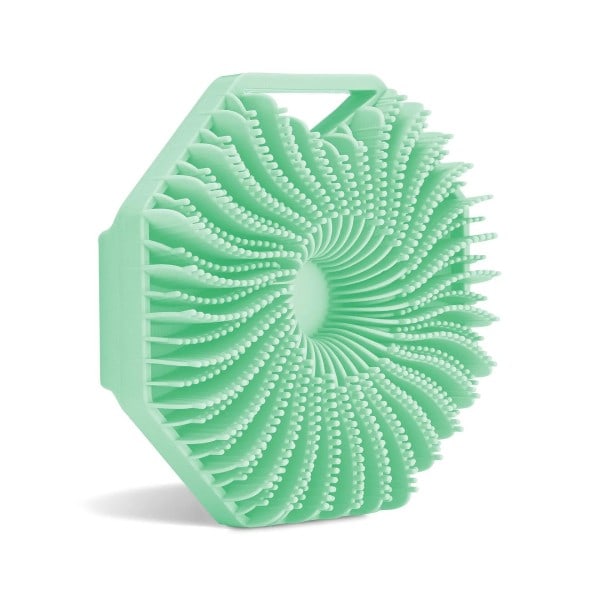 Polygonal Silikon Kropp Skrubber Badebad Børste Med Ergonomisk Håndtak Bærbar Dusj Massasje Rengjøring Børste
