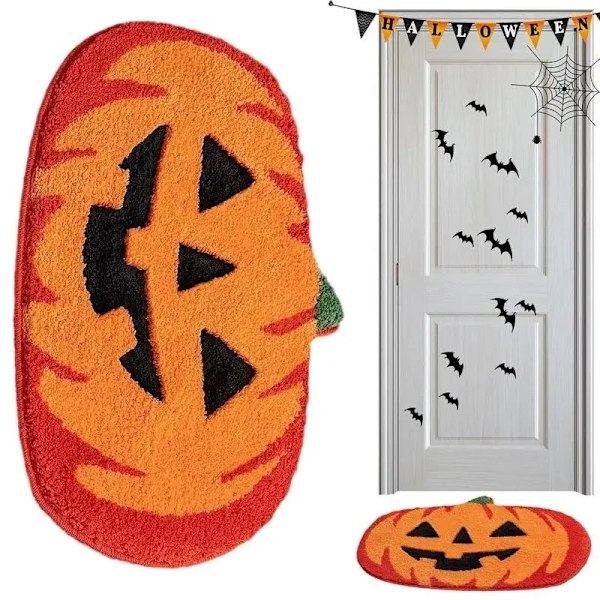 Halloween kurpitsat lattia ovi matot vedenpitävä 60x90cm