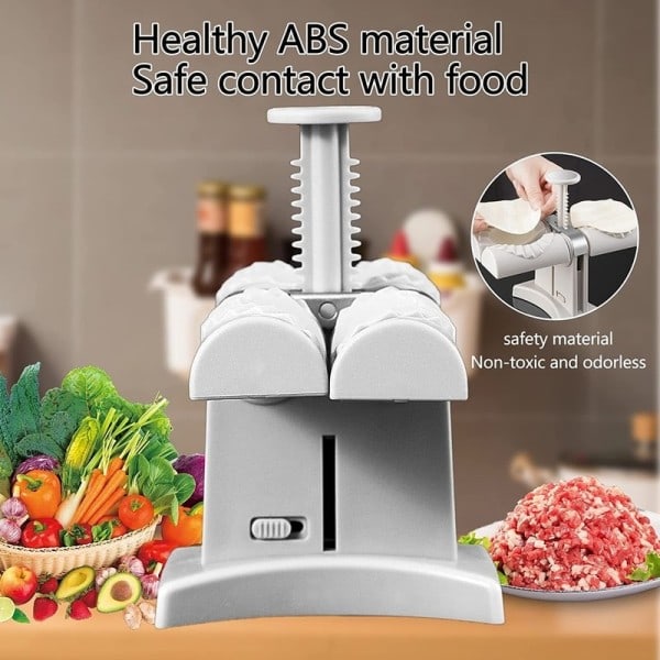 Hel Automatisk Dumpling Maskin Dobbelt hode Press Dumplings Mugg