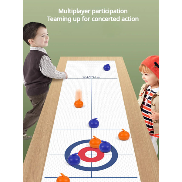 Familie sjov brætspil for børn & voksne bordplade curling spil