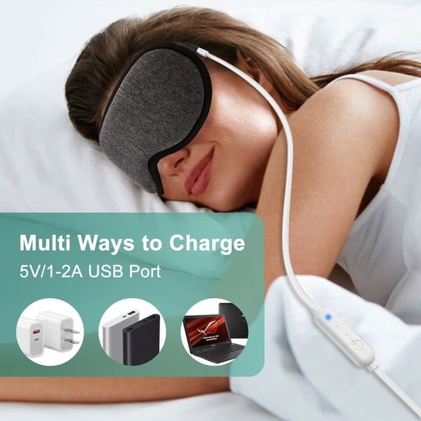 Återanvändbar USB Elektrisk Uppvärmd Ögon Mask Varm Kompress Varm terapi Ögonvård Massör