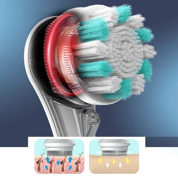 6 i 1 Elektrisk Bad børste Silicone Ryg Scrubber USB Genopladelig Roterende Bruser Børste