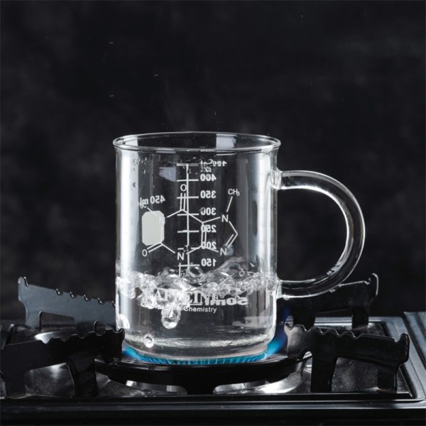 450ml kaksois seinä muki lasi dekantteri maito aamiainen kahvi kuppi korkean lämpötilan kestävä mittaus kuppi