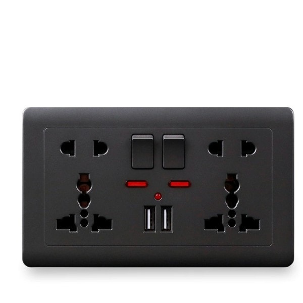 Usb uttag dubbel USB port, AC 110-250V  Vägg ström uttag