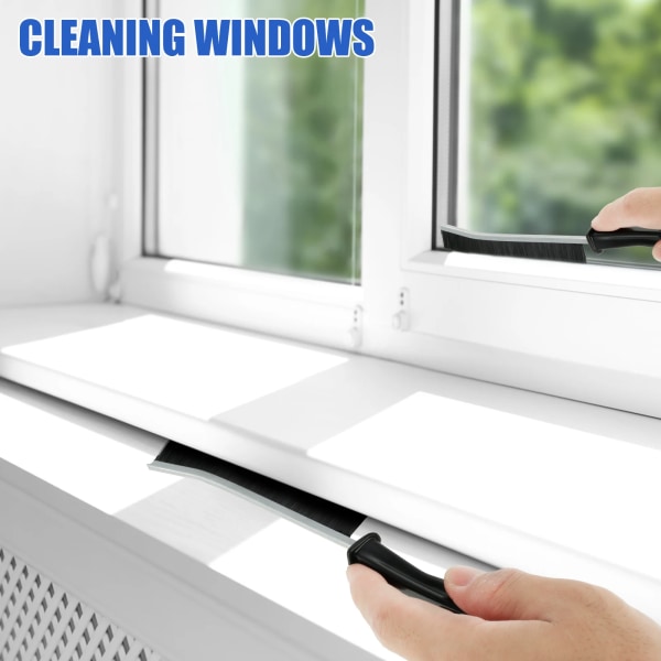 10 stykker multifunksjonell spalte børste Rengjøring børste Mikro dør og vindu spor rille spalte rør rengjøring skrubb børste