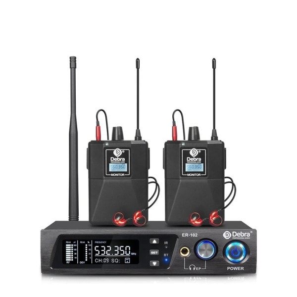 Debra ER-102 UHF Singal Channel In Ear  Scen Monitor Trådlöst System Med Flera Sändare För Små Scen Föreställningar