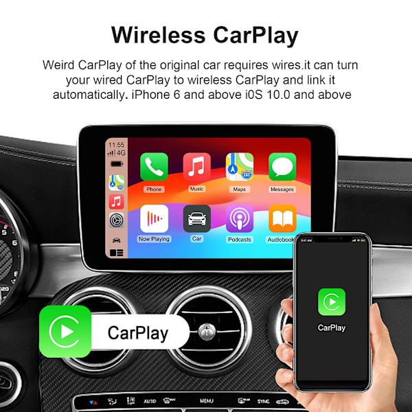 Carplay AI Box Android 13 Trådlös Android Auto Smart TV Box