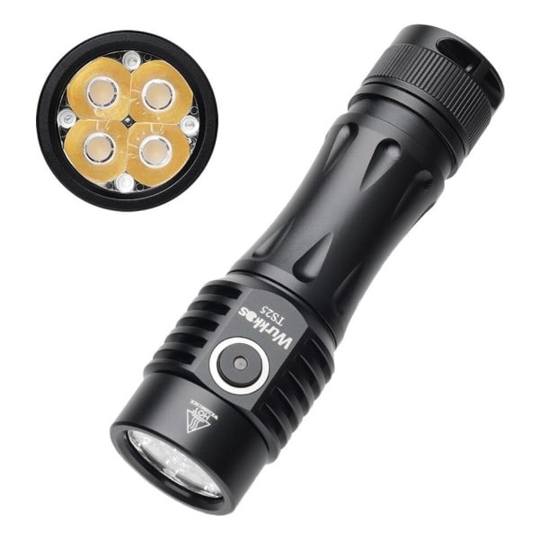 Kraftig 4000lm EDC 21700 Lommelykt Quad TIR Optikk Med Multi Color Aux LEDs Anduril 2.0 UI USB