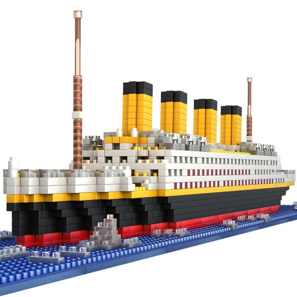 Mini tiilet malli Titanic risteily laiva malli vene tee-se-itse timantti rakennus palikat tiilet sarja lapset lapset lelut
