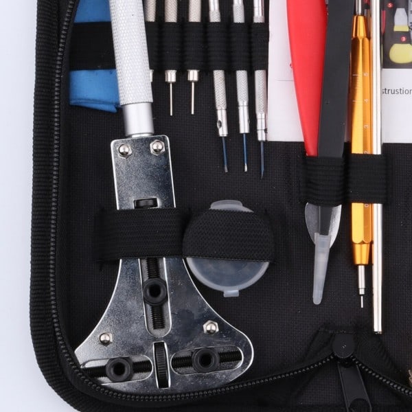 Klocka Reparation Verktyg Kit Watchband Fjäder Bar Pin Justera fodral Baksida Öppnare klocka reparationssats