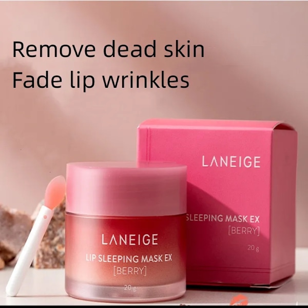 20g Fugtgivende Nat Søvn Exfoliator Vedligeholdelse Læbe Gloss Bleach Creme Nærende Jordbær Læbe pleje