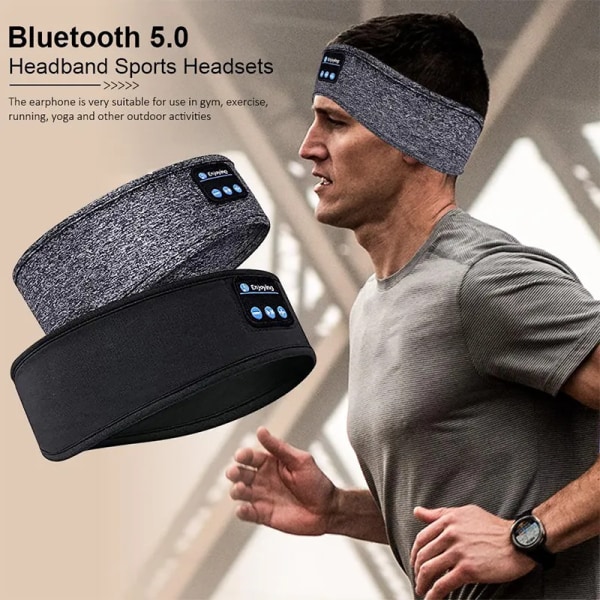 Langaton Bluetooth Kuuloke Elastinen Urheilu Pääpanta Korvan Over hiuspanta Kuulokkeet Musiikki Sleeping Eye Mask