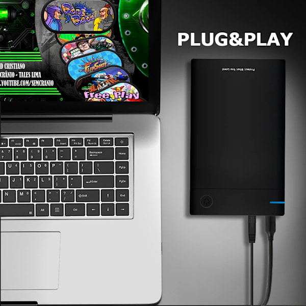 Peli HDD Retro peli konsoli 40000 pelillä PS4/PS3/PS2/WII/WIIU Kannettava HDD PC/Llaptopille