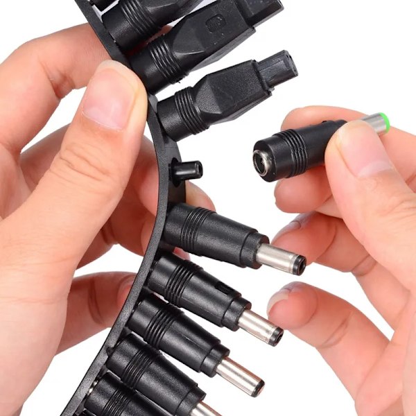 34 bitar Universal 5,5mmx2,1mm DC AC Ström Adapter Tips Connector Kits