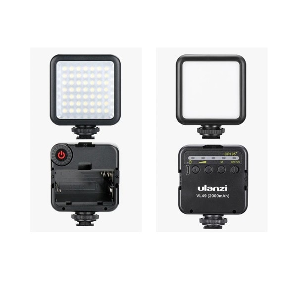 Mini LED Video Kontor Ljus 2000mAh 5500K Zoom Lighting Photographic Lighting U Light Vlog Fill Light