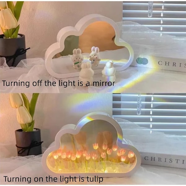 1 styck Handgjord Gör-det-själv Kreativ Gåva Tulpan Blomma Hav Natt Ljus Atmosfär Lampa