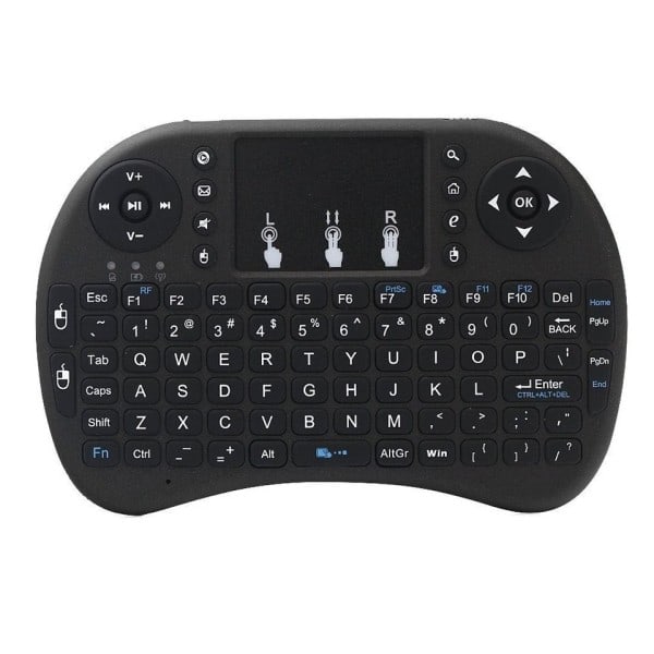 Trådløst Mini Tastatur  Stor Touchpad Digital Datamaskin Tørr Batteri USB Lading Dobbelt Tastatur