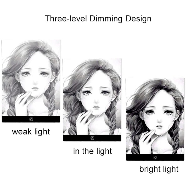 Led Tegning Kopi Pad 3 Level Dimbar Tavle Bord Animasjon Maling
