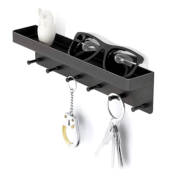 Hvid Nøgle Holder til Væg Dekor Post Reol Sorter Organizer Nøgle Bøjle