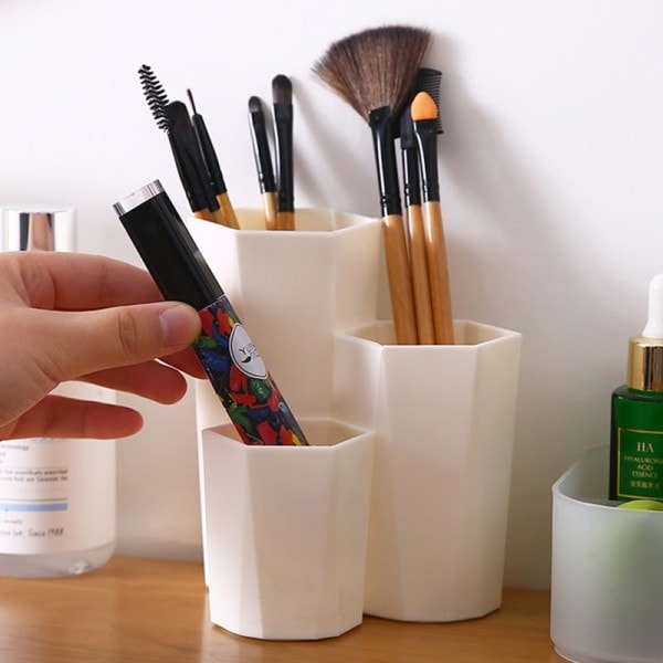 Desktop Arrangør Omklædning Bord Badeværelse Opbevaring Øjenbryn Blyant Makeup Arrangør Holder