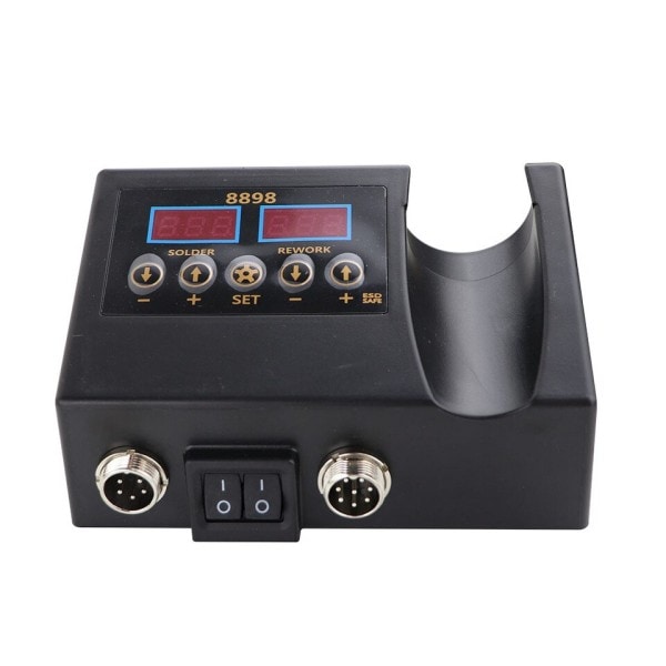 2 i 1 Loddestation Digital Display Varm luft pistol svejsning omarbejdning til mobiltelefon BGA SMD PCB IC reparation loddejern værktøj