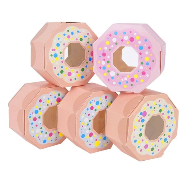 10 st Donuts DIY Hexagon Godis choklad present ask