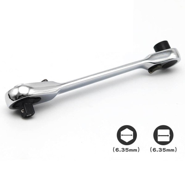 Mini 1/4 tum Double Ended Quick Socket Spärrnyckel Stång Skruvmejsel Bit Verktyg
