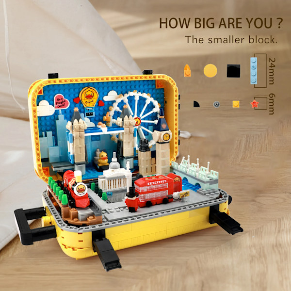 Mikro bygning klodser sæt London landemærker i miniature mini klodser arkitektur model kit