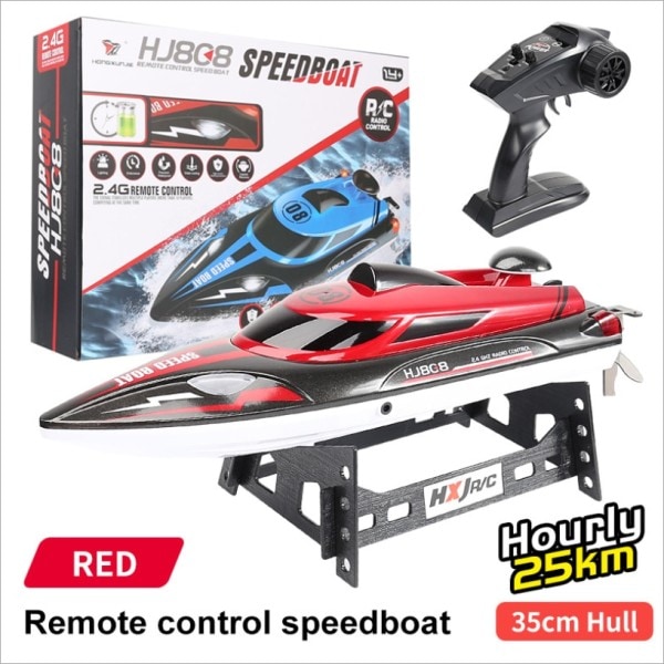 RC Båt 2,4Ghz 25km/h Höghastighet Fjärrkontroll Racing Fartyg Vatten Hastighet Båt Barn Modell leksak